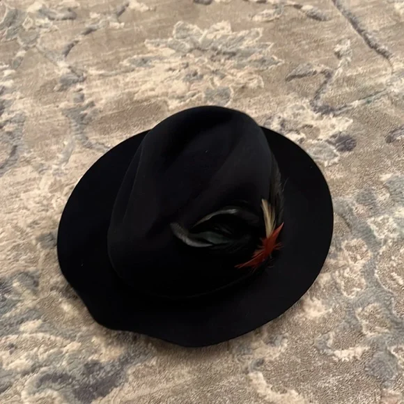Tory Burch Feather Fedora in Navy Blue ? - delightchanel.com display picture 1